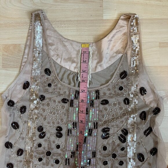 Anthropologie Beaded Sequin Tank Top Size S - Picture 14 of 17